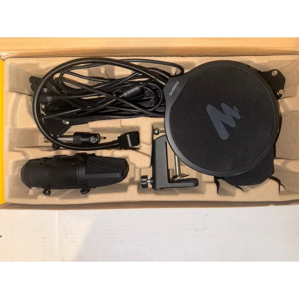 MAONO AU-A04 USB Microphone with AU-MH601 Studio Monitor Headphones Bundle